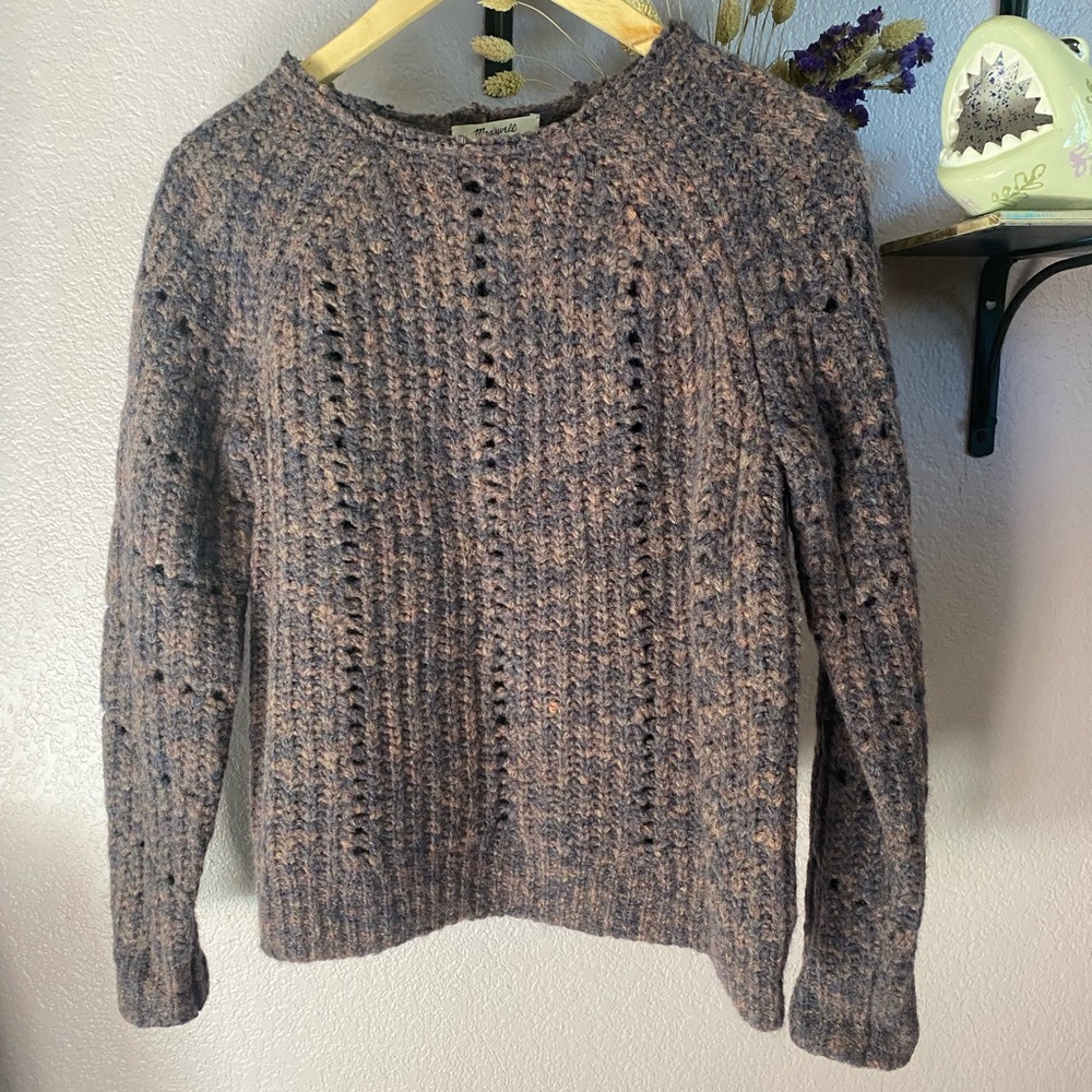 Purple Maeve marled Madewell sweater